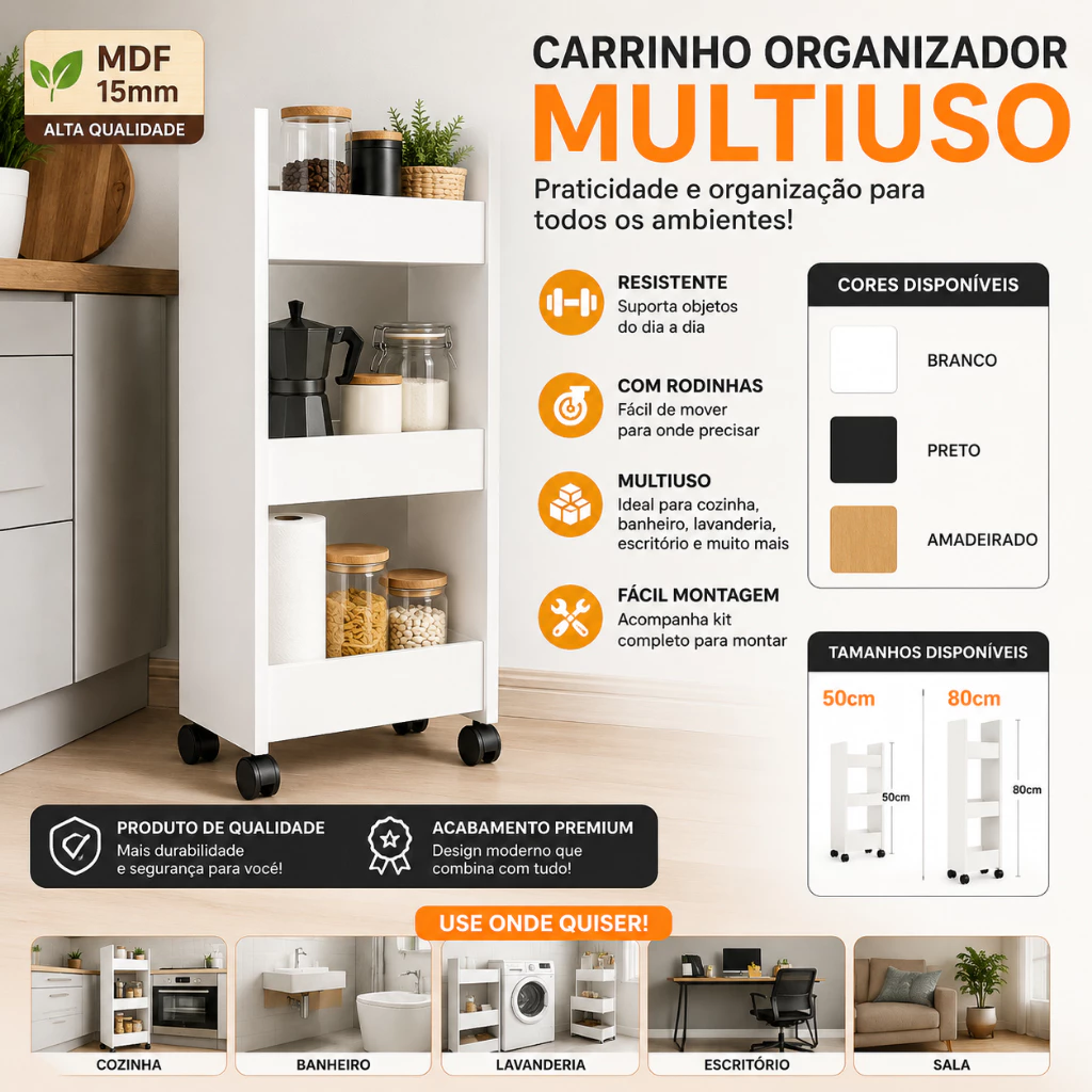 Resistente e com rodinhas